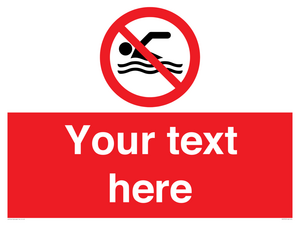 Custom prohibition no swimming